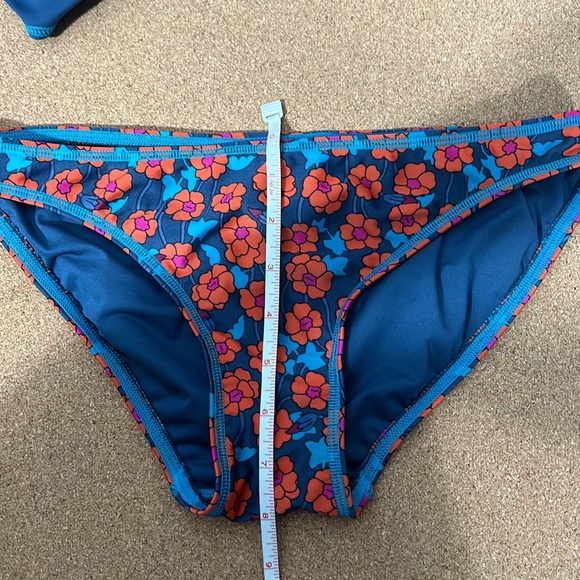 Marc Jacob Two Piece Diver Loom Swimsuit bikini set size small blue and orange - Picture 13 of 14